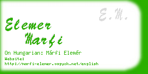 elemer marfi business card