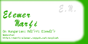 elemer marfi business card
